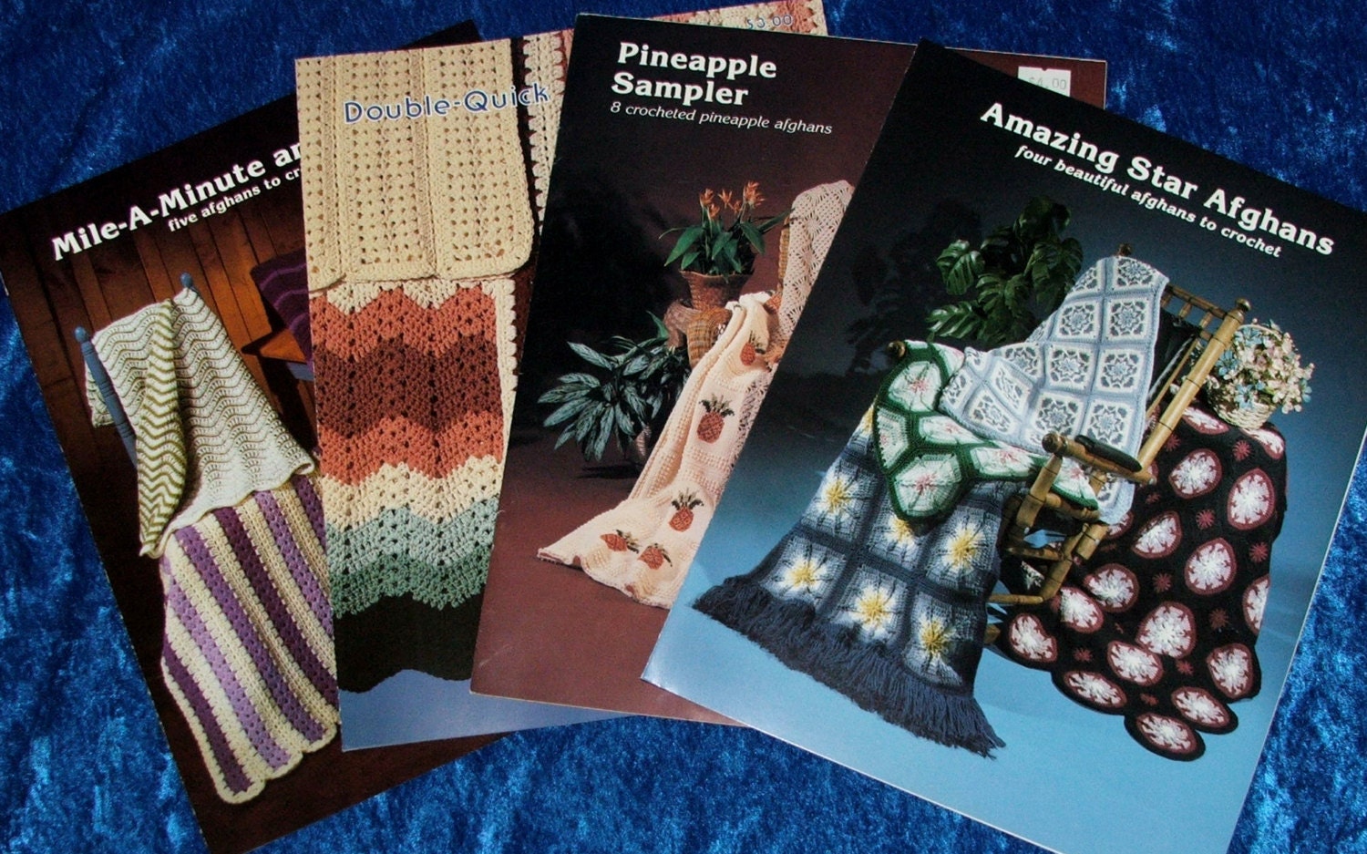 Lot 4 Crochet afghan pattern books A to Z Heirloom for Today crocheted  patterns 9781573673181