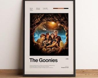 The Goonies Movie Poster I 80s Vintage Wall Art I Classic Adventure Film Print I Retro Movie Decor I Goonies Never Say Die Gift I Wall Decor