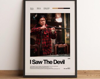 I Saw The Devil Movie Poster | Kim Jee Woon Korean Wall Art | Lee Byung Hun Choi Min Sik Print | Cult Horror Room Decor | Thriller poison