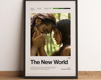 The New World Movie Poster | Terrence Malick Wall Art | Colin Farrell Cinema Print | Historical Nature Decor | Minimalist Cinephile Gift
