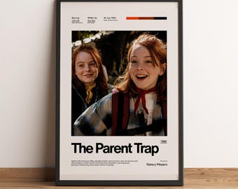 The Parent Trap Poster | Lindsay Lohan 90s Wall Art | Hallie Annie Movie Print | Nancy Meyers Room Decor | Cute Nostalgic Dorm Gift Art