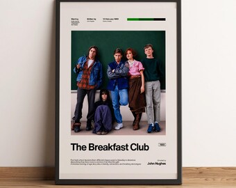 The Breakfast Club Poster | 1985 Retro Movie Wall Art | John Hughes Cinema Print | 80s Nostalgia Room Decor | Teen Dorm Aesthetic Gift
