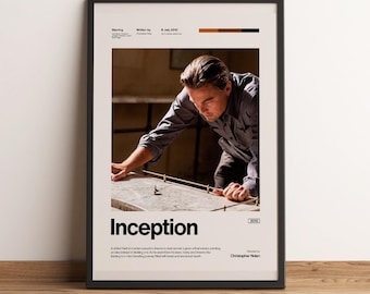 Inception Movie Poster | Leonardo DiCaprio Wall Art | Christopher Nolan Sci-Fi Print | Surreal Architecture Decor | Cinema Room Gift
