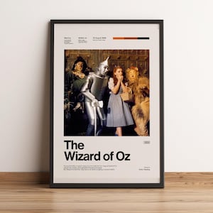 Poster van De Tovenaar van Oz | Vintage muurdecoratie met Judy Garland | Retro filmposter uit 1939 | Kamerdecoratie met de robijnrode schoenen | Klassiek fantasyfilmcadeau