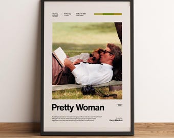 Pretty Woman Movie Poster | 90s Romantic Comedy Art | Julia Roberts Retro Print | Classic Movie Wall Decor | Hollywood Aesthetic Gift For Her