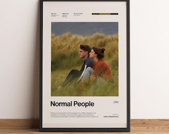 Normal People Movie Poster | Sally Rooney Book Print | Connell and Marianne Wall Art | Modern Romance Decor | Irish Drama Indie Room Gift