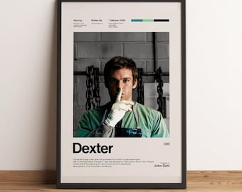 Dexter Movie Poster | Michael C. Hall TV Series Wall Art | Dark Passenger Canvas Print | Dexter Morgan Fan Gift | Aesthetic Retro Room Decor