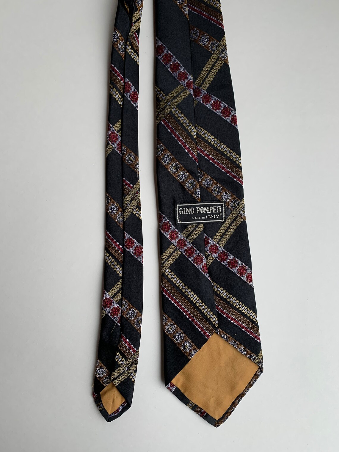 Gorgeous Vintage Italian Silk Tie c1980s Gino Pompeii Made | Etsy