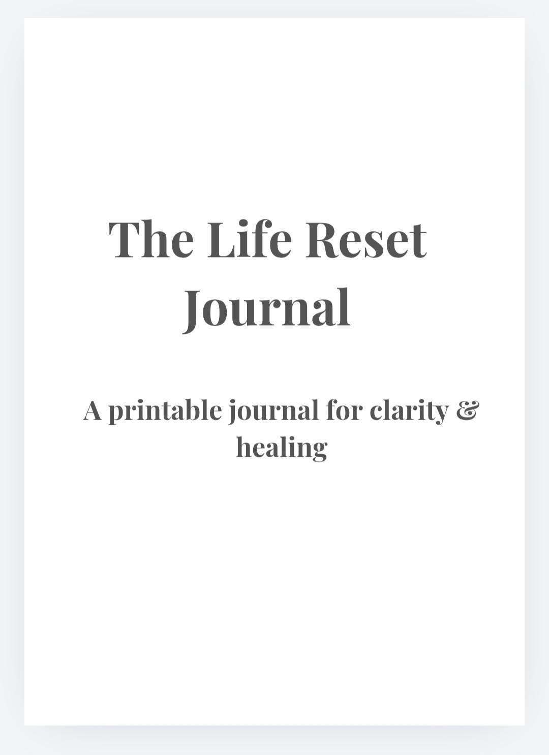 Printable Life Reset Journal | Self Reflection & Healing Journal ...
