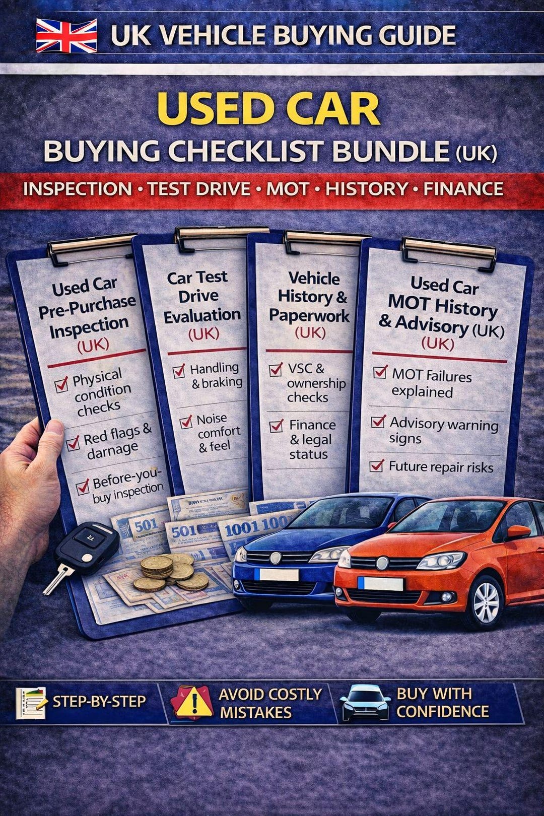 Mot Inspection Checklist Used Car Buying Checklist Bundle (UK) – Inspection, Test Drive, MOT ...
