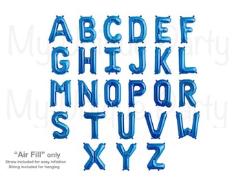 Blue Letter Balloons Etsy Blue Letter Balloons Etsy