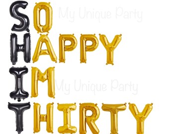 Shit 30 Balloons Etsy