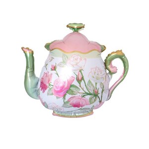 Teapot Foil Balloon - Floral Teapot - Tea Party Decorations image 5