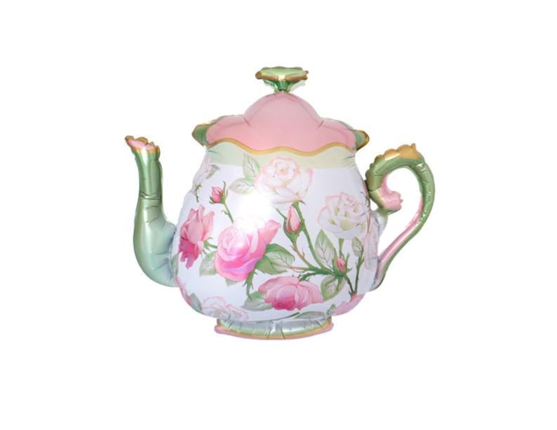Teapot Foil Balloon - Floral Teapot - Tea Party Decorations image 5