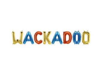 Bluey Dog Birthday WACKADOO Balloon Banner Wackadoo Im Two Themed Party 2nd Birthday Bingo Birthday Decorations