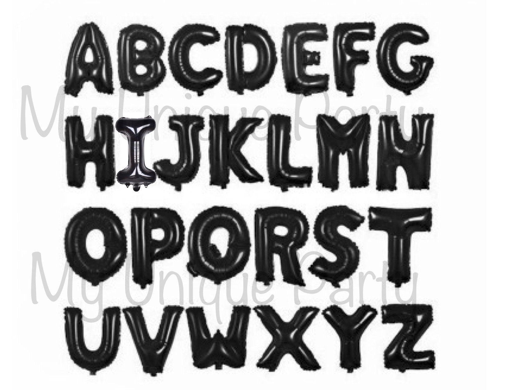 Black foil balloon letters deals