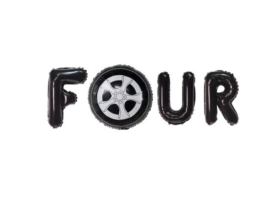 4th Birthday Party Racing Theme Birthday Wheel Balloon Fast Car Theme