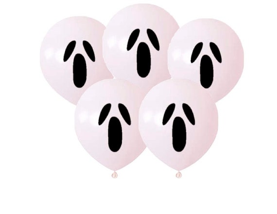 Ghost Balloons Ghost Face Balloons 11 Latex Balloons - Etsy