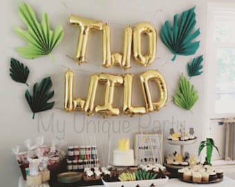 TWO WILD Balloons TWO Wild Banner / 2nd Birthday Safari Party