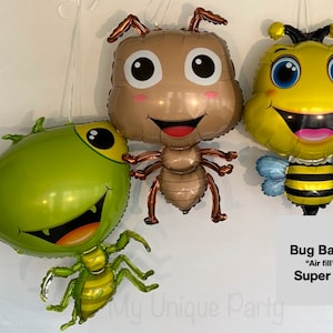 Bug Balloons, Bug Party Birthday, Love-Bug Theme Birthday Party, 1st Birthday Party, Insect Party, Bumble Bee, Grasshopper, Ant