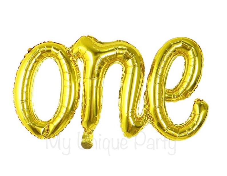 gold one balloon