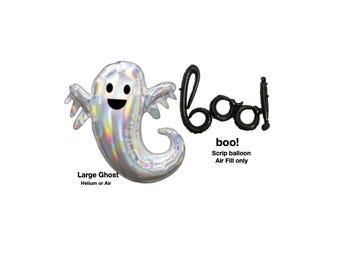 Ghost Balloon Halloween Party Decorations boo! Script balloon Little Boo Decorations Boo Banner Hey Boo