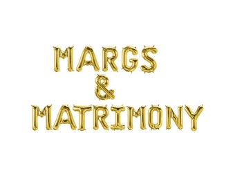 Margs & Matrimony Bachelorette Margarita Balloon Bachelorette Decorations Margs and Matrimony Bachelorette Balloon Banner