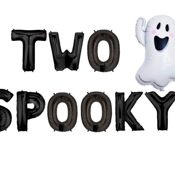 Two Spooky Balloons Two Spooky Banner 2nd Birthday Ghost Balloon Halloween 2nd Birthday Two Spooky Decorations Little Boo is Two Decor