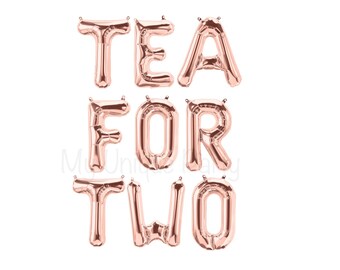 Alice In Wonderland Tea For Two Birthday Banner - 2nd Birthday Decorations With Crown Hat