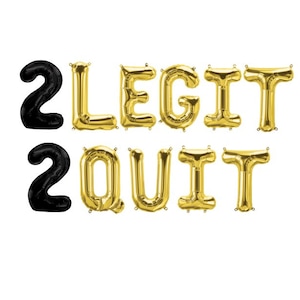 2 Legit 2 Quit Balloon Banner Kit: 2nd Birthday Decorations