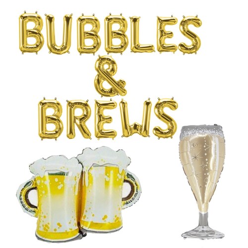 Bubbles and Brews Engagement Party Favors Personalized Can Etsy