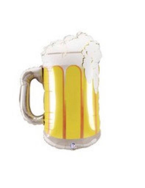 Beer Mug Balloon Large 34 Mylar Balloon / Birthday Tailgating Etsy