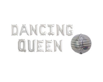 Dancing Queen Balloon Banner Disco Ball Balloon Mama Mia Theme Bachelorette Last Disco Bachelorette