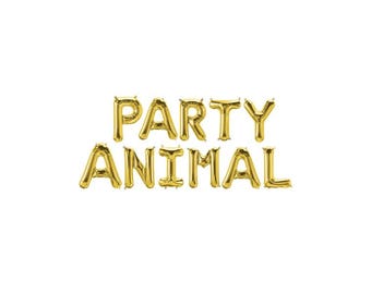 Party Animal Balloons Party Animal Banner Party Animals Mylar Letters Safari Zoo Safari Birthday Decorations Jungle
