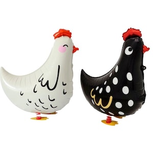 Farm Themed Party, Standing Animal Balloon, Barnyard, Rooster, Hen Party, Farm Animals, Kids Birthday, Chicken Balloon