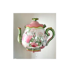 Teapot Foil Balloon - Floral Teapot - Tea Party Decorations image 6