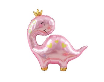 Pink Dinosaur Balloon Girl Dinosaur Party Babysaurus Baby Shower Kids Birthday Party Three Rex Decorations