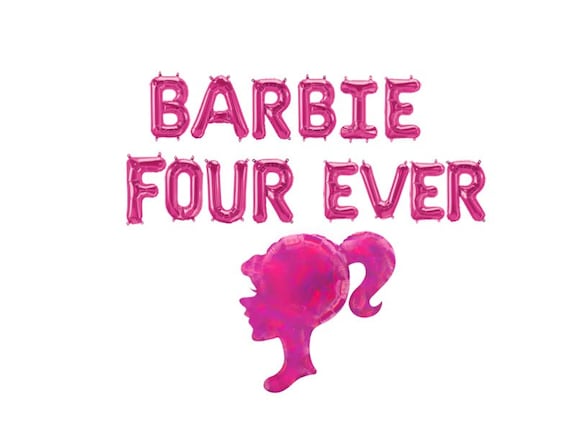 Barbie silhouette balloons sale