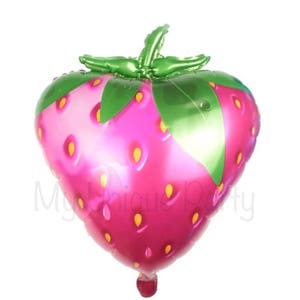 Strawberry Balloon Fruit Balloon Strawberry Shortcake Twotti Frutti Decorations 1st Birthday 2nd Birthday Party Berry Birthday