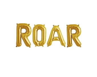 ROAR Balloons Roar Letter Balloons ROAR Banner Balloons Dinosaur Birthday Party