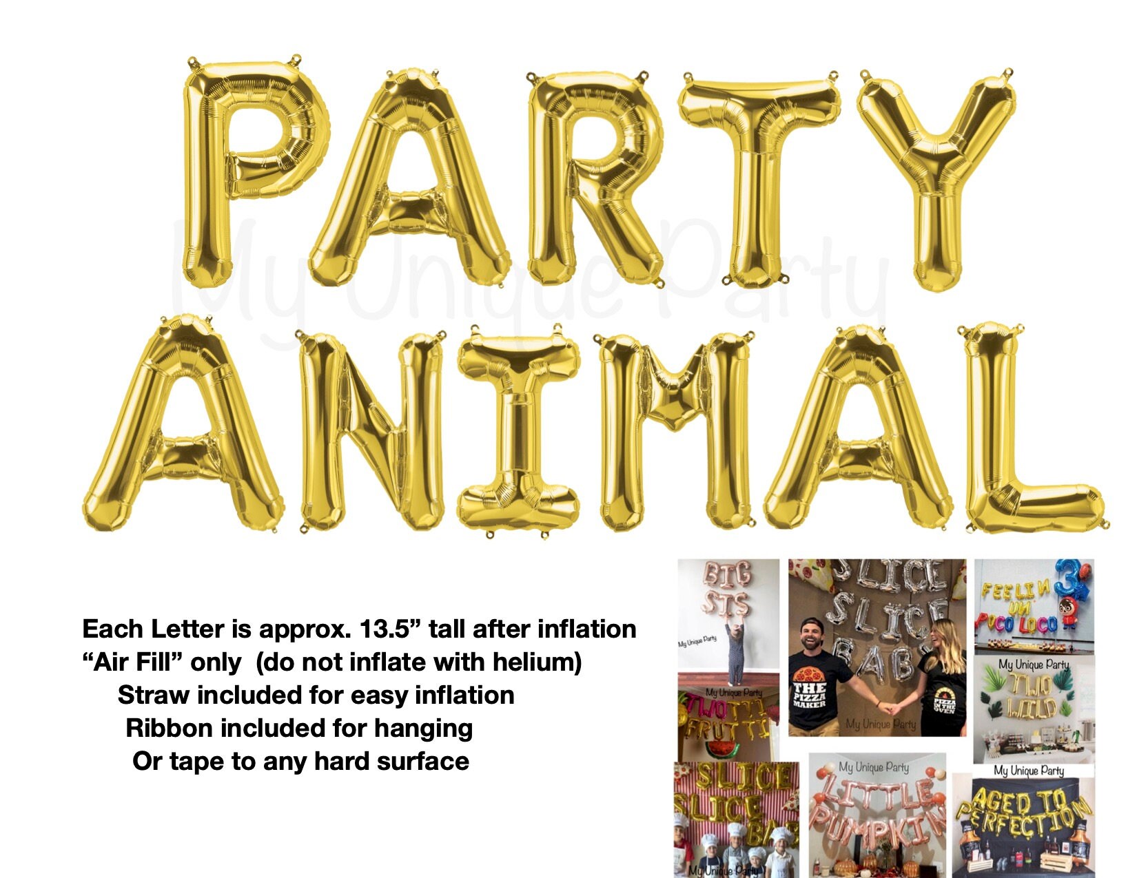 Party Animal Balloons Party Animal Banner  Party Animal Letter Balloo…