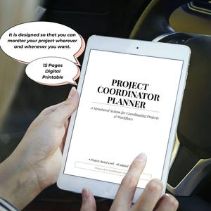 Project Coordinator Planner | Digital & Undated Workflow System for Project Coordination
