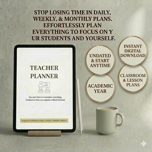 Printable Teacher Planner, Timeless Lesson Plan, A4 (Digital Download)