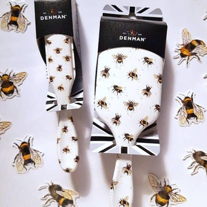 Bees D3 Slim Hair Brush by Denman x Amy Holliday for World Bee Project | bumblebee conservation gift