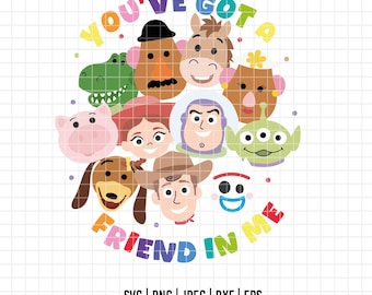 6394 - Toy Story você tem um amigo em mim SVG, EPS, PNG, DXF, JPEG. Disneyy cricut Toy Story dtf