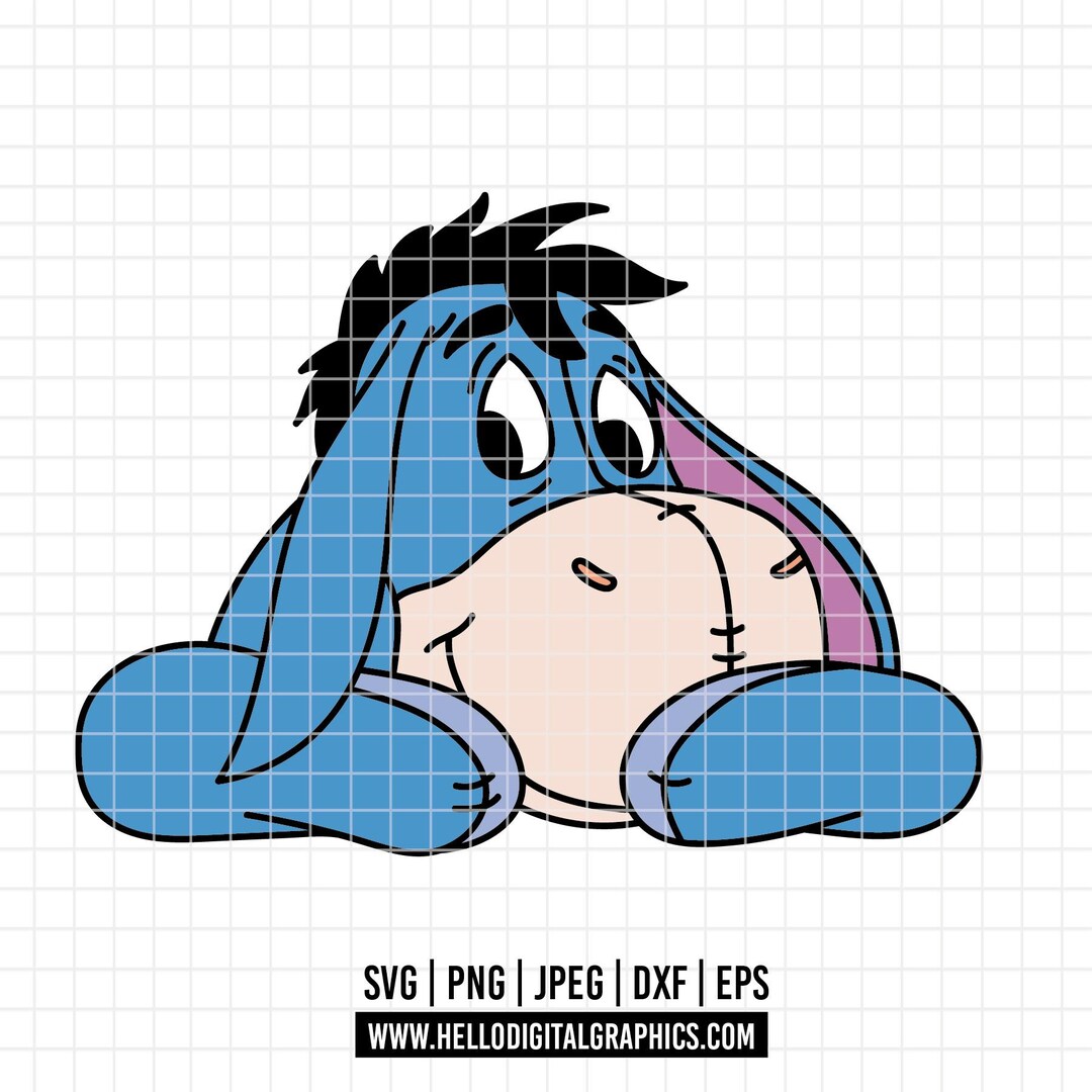 Eyeore Dxf 4564 - Eeyore Posing Dtf Full Color Svg, Eps, Png, Dxf, Jpeg. Disneyy ...