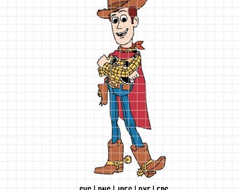 6387 - Xerife Woody com Poncho em seu novo palco. SVG, EPS, PNG, DXF, JPEG. Disney Toy Story DTF