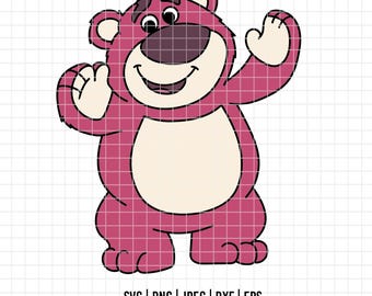 4639 - Happy Lotso from Toy Story dtf full color Svg, Eps, Png, Dxf, Jpeg. Disneyy Toy Story dtf