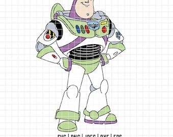 4578 - Buzz Lightyear dtf colorido em SVG, EPS, PNG, DXF e JPEG. Disney Toy Story dtf