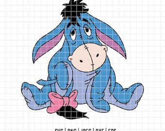4563 - Eeyore perdeu o rabo dtf colorido completo Svg, Eps, Png, Dxf, Jpeg. Disneyy Winnie Pooh dtf